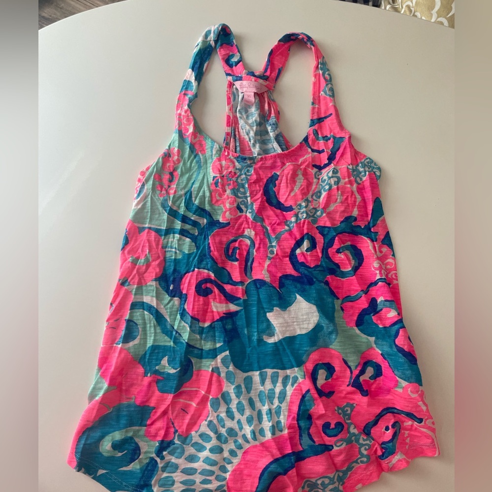 LILLY PULITZER Coral Reef I’m So Jelly Cordelia tank top XS